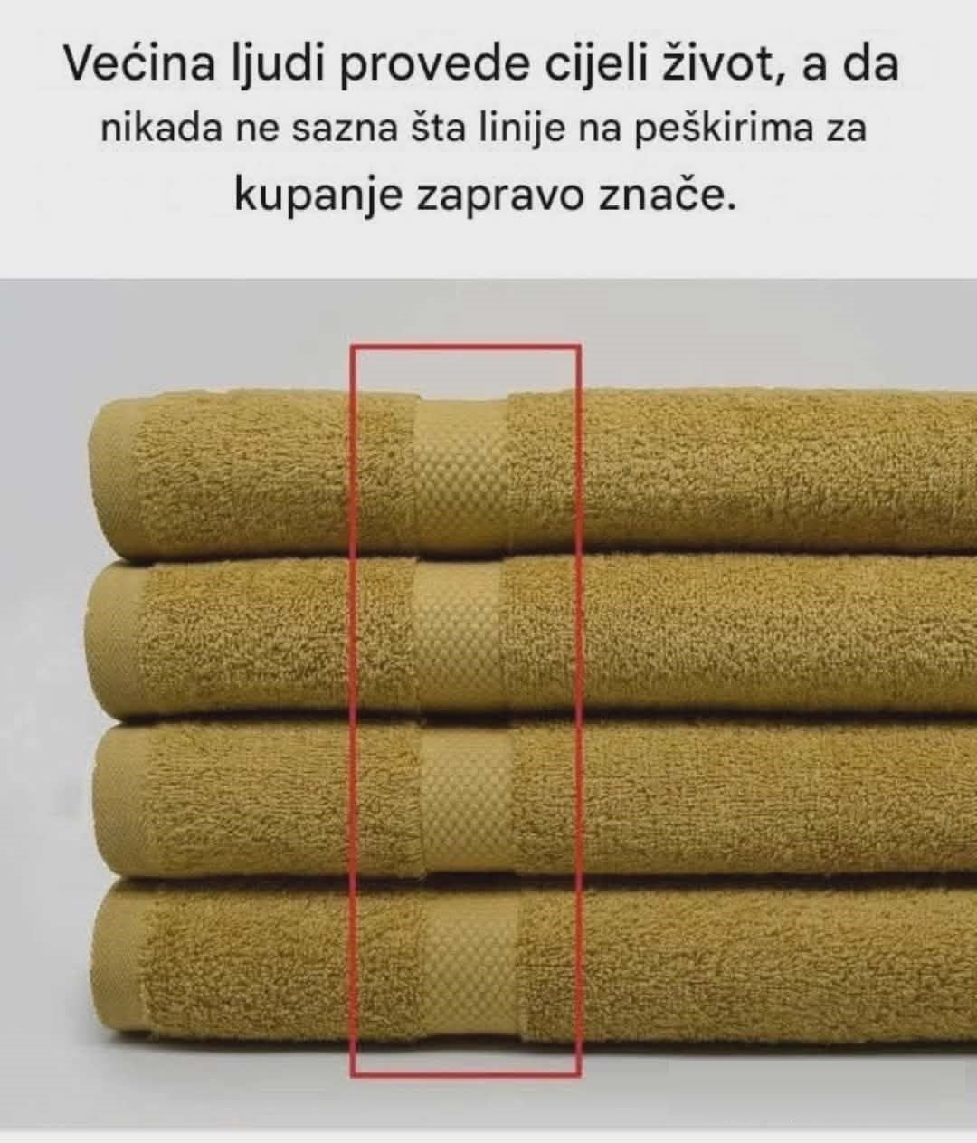 Većina ljudi provede cijeli život a da NIKADA NE SAZNA šta znače linije na peškirima (FOTO)