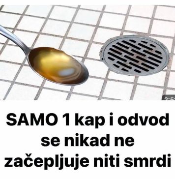 SAM0 1 kap i odvod se nikad neće začepiti niti će smrditi….